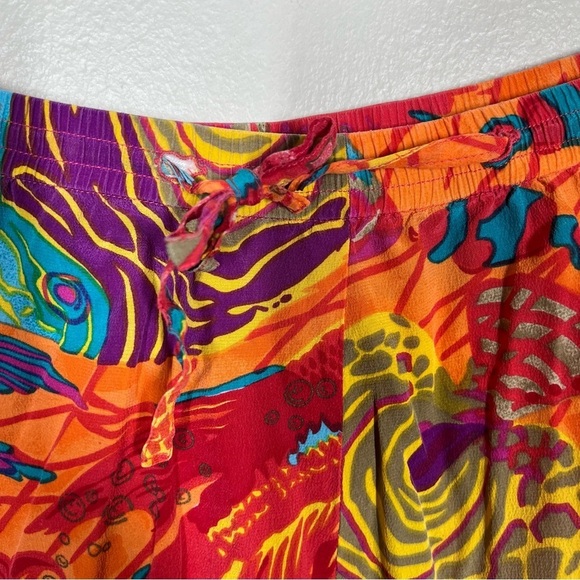 Vintage Albert & Pearl 100% Silk Tropical Fish Multicolor Shirt and Pants Set - Picture 13 of 16